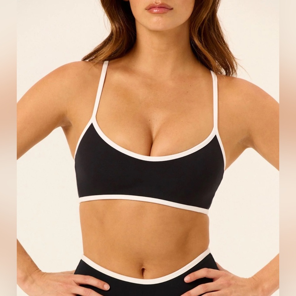 CSB- Serenity Ayla Crop, Two Tone Black/White